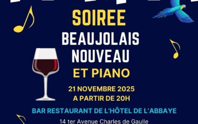 Soiree Piano & Beaujolais Nouveau, Vendredi 21 novembre a partir de 20h