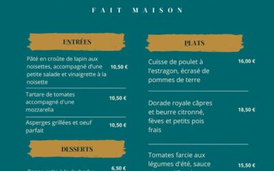 Menu de la semaine du 30 avril au 4 mai 2026